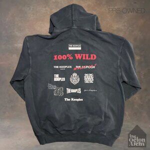 Size L The Kooples 100% Wild Oversized Pullover Hoodie 'Charcoal Gray' Pre-Owned